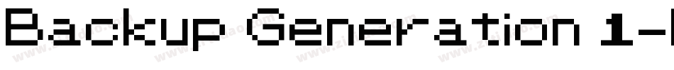 Backup Generation 1字体转换